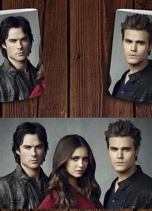 Чашка белая керамическая "дневники вампира" the vampire diaries abc