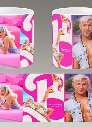 Чашка белая керамическая "barbie" барби abc