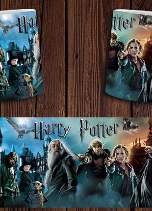 Чашка белая керамическая с принтом harry potter "гарри поттер" abc