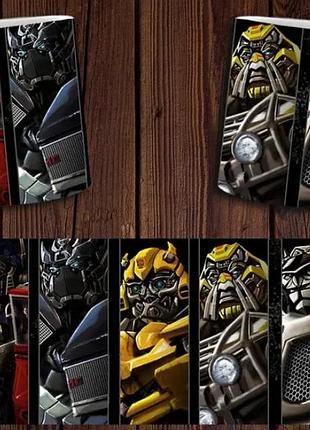 Чашка біла керамічна з принтом "transformers" трансформері abc