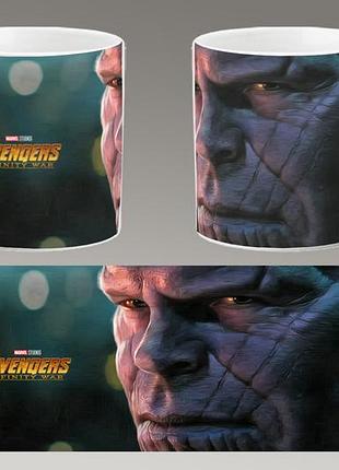 Чашка белая керамическая "танос" thanos abc