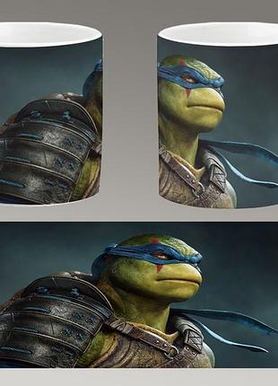 Чашка біла керамічна "черепашки-ніндзя" teenage mutant ninja turtles abc