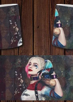 Чашка біла керамічна "харлі квінн" harley quinn abc