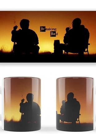 Чашка біла керамічна breaking bad во все важкі abc