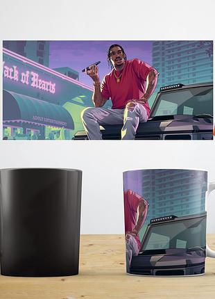 Чашка хамелеон термокружка з прінтом кадр постер gta vi гта 6 abc