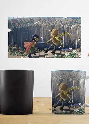 Термокружка чашка хамелеон аніме «made in abyss» зроблений у безодні чашка abc