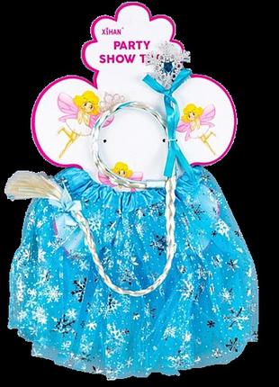 Набор эльза frozen "холодное сердце" (коса, юбка и палочка) abc