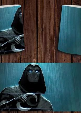 Чашка белая керамическая с принтом "місячний лицар" moon knight abc
