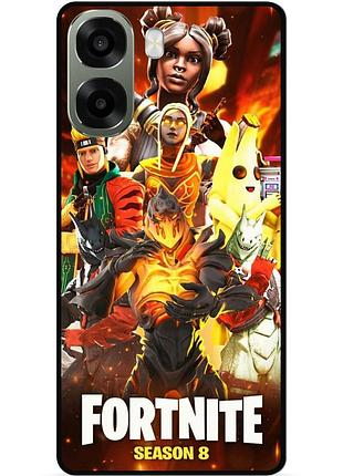 Силіконовий чохол бампер для oppo a6x з малюнком fortnite marvel фортнайт марвел