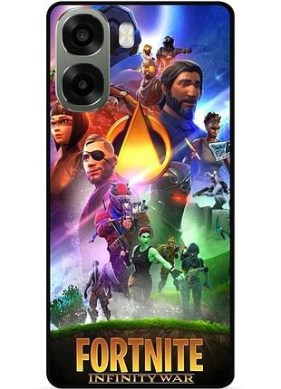 Силіконовий чохол бампер для oppo a6x з малюнком fortnite фортнайт