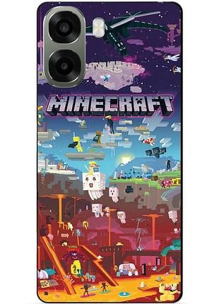 Силіконовий чохол бампер для oppo a6x гра minecraft майнкрафт