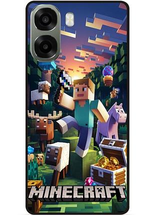 Силіконовий чохол бампер для oppo a6x з картинкою minecraft майнкрафт