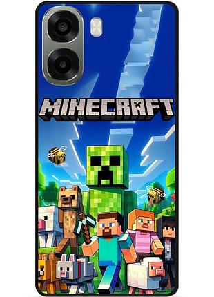 Силіконовий чохол бампер для oppo a6x з картинкою minecraft майнкрафт