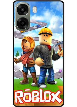 Силіконовий чохол бампер для oppo a6x з картинкою roblox роблокс