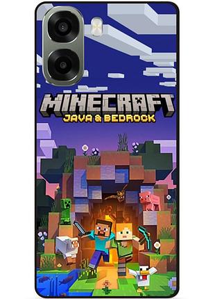 Силіконовий чохол бампер для oppo a6x з картинкою майнкрафт minecraft