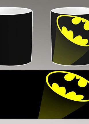 Чашка белая керамическая "бэтмен логотип" batman logo abc