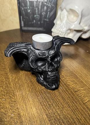 Череп мефісто diablo диявола підставка для свічок лампадка fullblack abc handmade