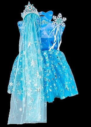 Набор эльза frozen "холодное сердце" (корона с вуалью, юбка и палочка) abc