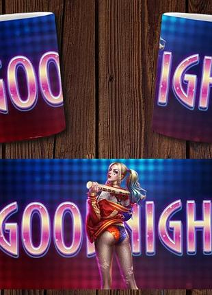 Чашка белая керамическая "харли квинн" harley quinn abc