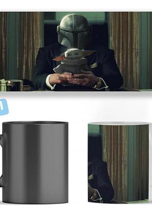 Чашка хамелеон star wars: the mandalorian baby yoda звёздные войны: мандалорец малыш йода abc