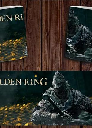 Чашка белая керамическая с принтом "elden ring" элден ринг abc