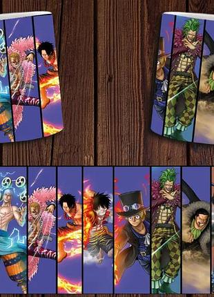 Чашка белая керамическая "ван пис" one piece abc