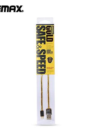 Кабель remax gold king kong microusb 1m gold