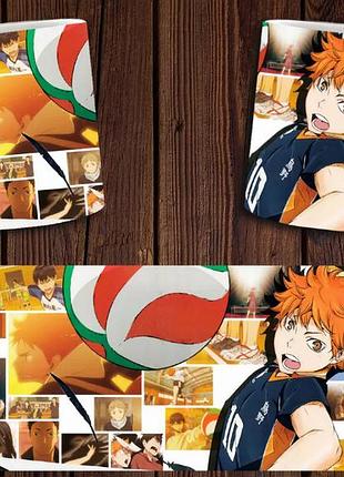 Чашка біла керамічна "волейбол" haikyuu abc