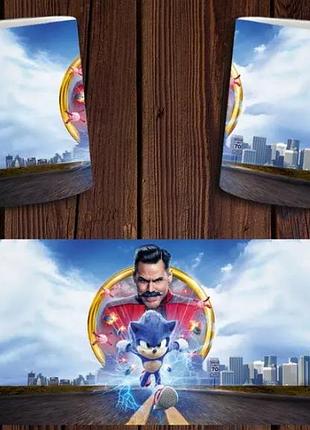 Чашка біла керамічна "sonic" соник abc