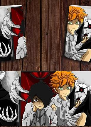Чашка белая керамическая "обещанный неверленд" the promised neverland abc