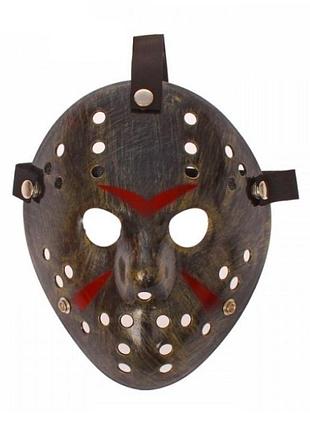Маска джейсон jason 13 (к/ф "пятница 13-е") тёмное золото