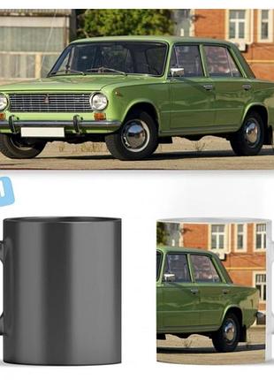 Чашка хамелеон supercar series lada classic green jikuli abc