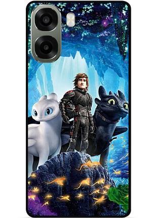 Чехол силиконовый для oppo a6x с рисунком как приручить дракона