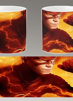 Чашка белая керамическая "флэш" flash abc