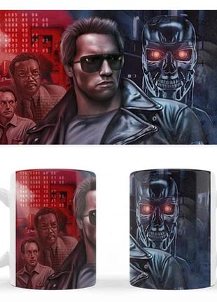Чашка белая керамическая терминатор (the terminator) abc