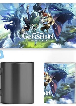 Чашка хамелеон genshin impact геншин импакт abc
