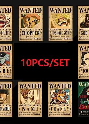 Набор плакатов ван пис one piece (10 шт) abc