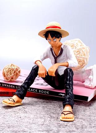 Фігурка манкі ді луффі в білій сорочці той, хто сидить "ван піс" one piece abc