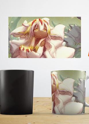 Термокружка чашка хамелеон аніме «made in abyss» зроблений у безодні чашка abc