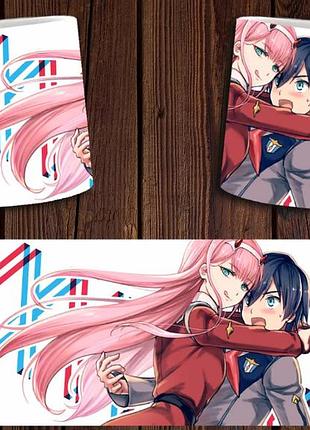 Чашка белая керамическая "любимый во франксе" darling in the franxx abc