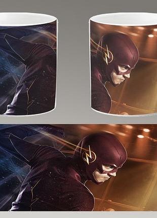 Чашка белая керамическая "флэш" flash abc