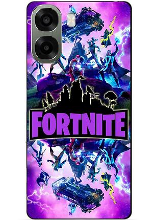 Силіконовий чохол бампер для oppo a6x з малюнком fortnite marvel фортнайт марвел