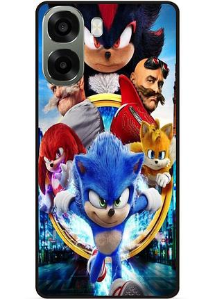 Силіконовий бампер чохол для oppo a6x з малюнком соник sonik
