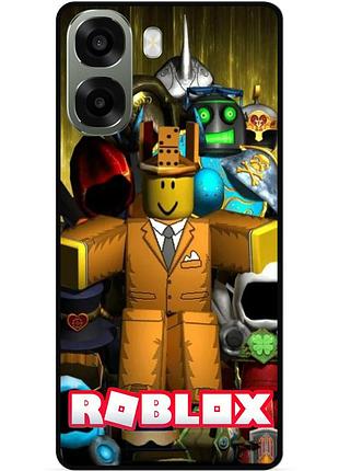 Силіконовий чохол бампер для oppo a6x з малюнком roblox гра в кальмара роблокс