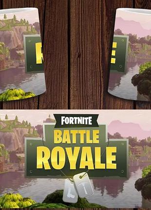 Чашка белая керамическая "fortnite" фортнайт abc