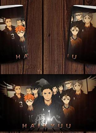 Чашка біла керамічна "волейбол" haikyuu abc
