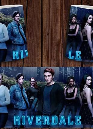 Чашка белая керамическая с принтом ривердэйл "riverdale" abc