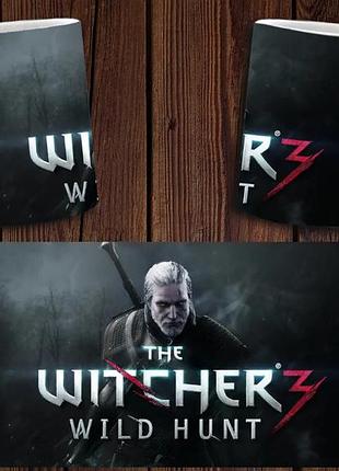 Чашка белая керамическая с принтом "відьмак" witcher abc