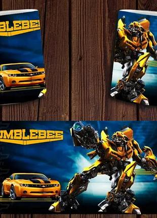 Чашка біла керамічна з принтом "transformers" трансформері abc