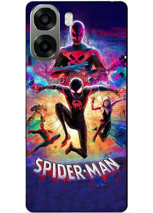 Силіконовий чохол бампер для oppo a6x spider man людина-павук